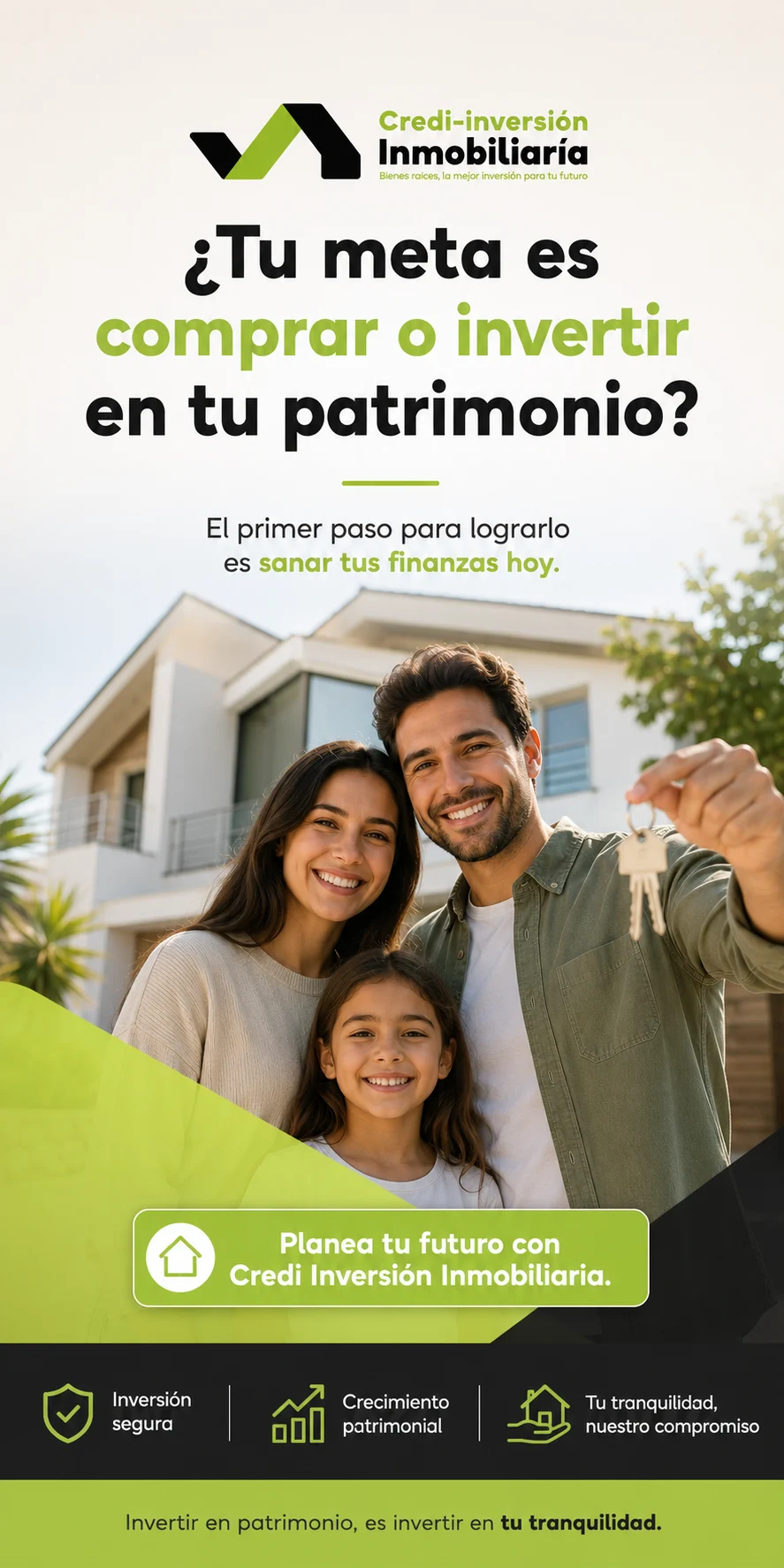 Banner de Credi Inversión Inmobiliaria para comprar o invertir en patrimonio